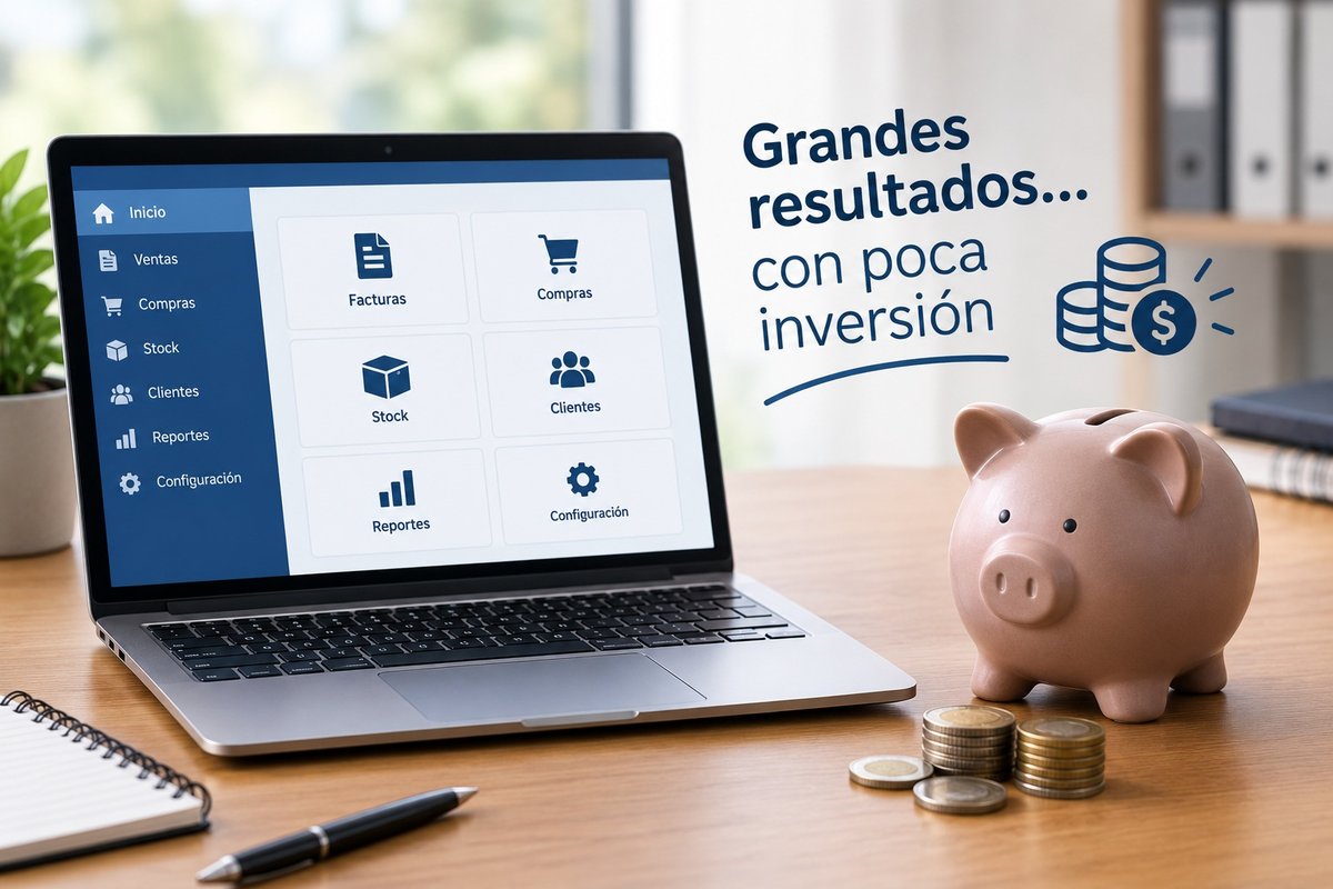 Notebook con un sistema de gestión y una alcancía: grandes resultados con poca inversión
